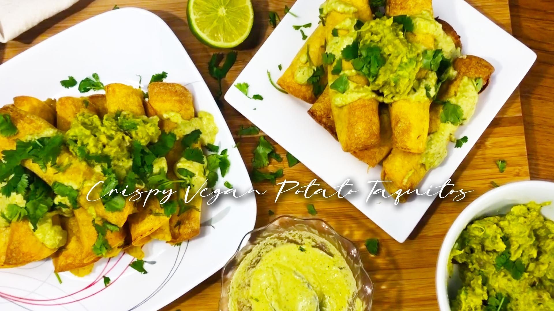Crispy Vegan Potato Taquitos, Air-Fried or Baked