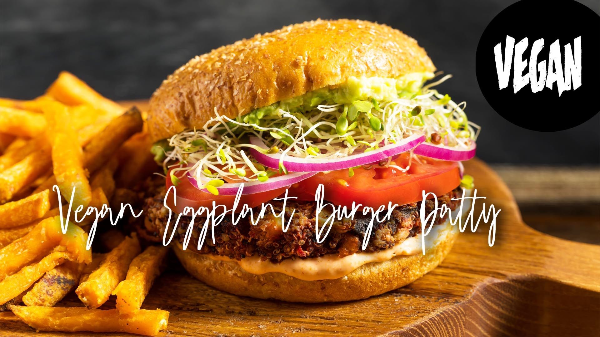 Easy EGGPLANT BURGER PATTY recipe | vegan