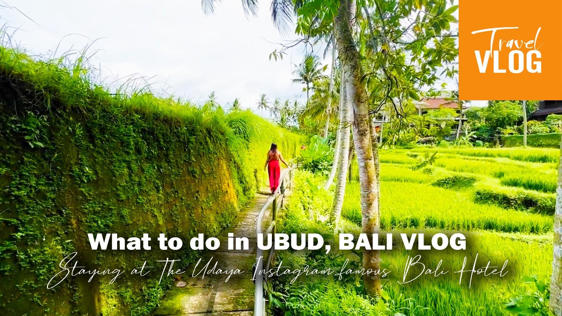 What to do in UBUD, BALI VLOG staying at The Udaya Instagram famous Bali Hotel